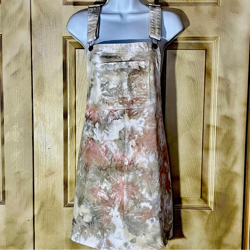 Wild fable NWT overall skirt tie dye tan peach olive